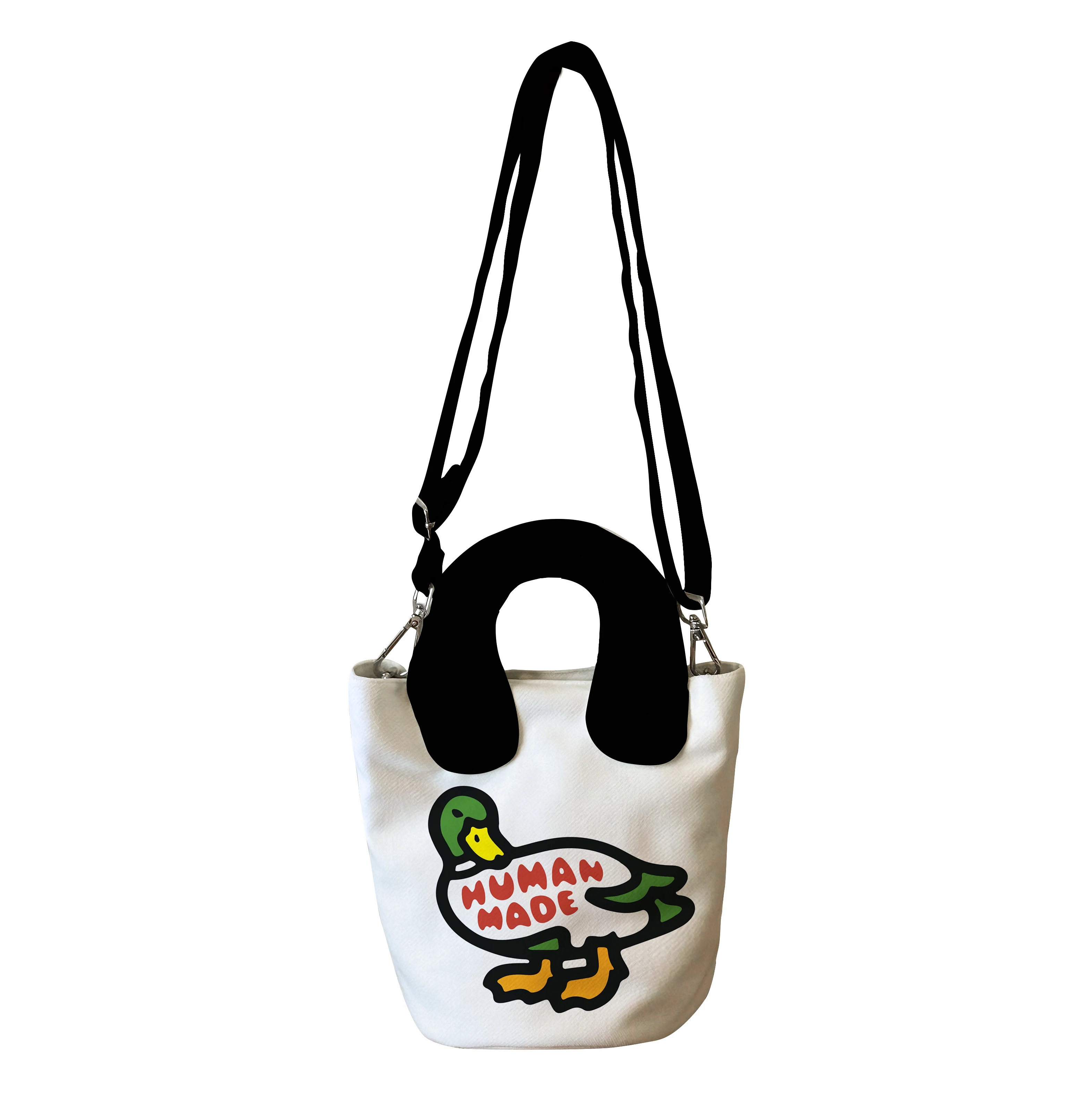 

Человеческая парусиновая сумка через плечо с животным принтом, женская уникальная эко-сумка-тоут с белым медведем, уткой, тигра