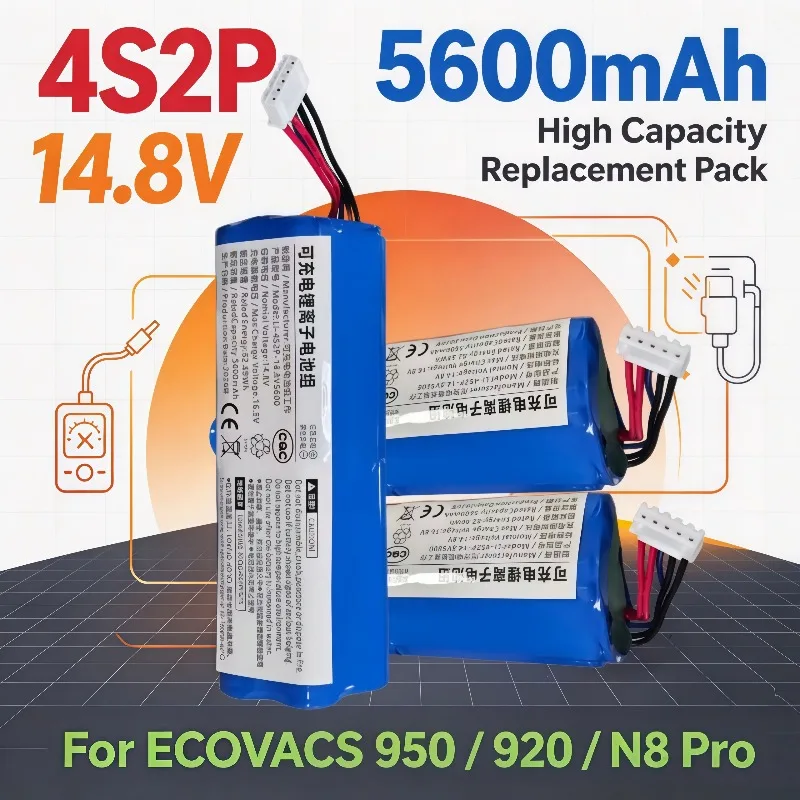 S10-Li-144 Battery Pack For Deebot Ozmo T8 T9 T10 X1 AIVI ECOVACS N8 N8 Pro DX9G 950