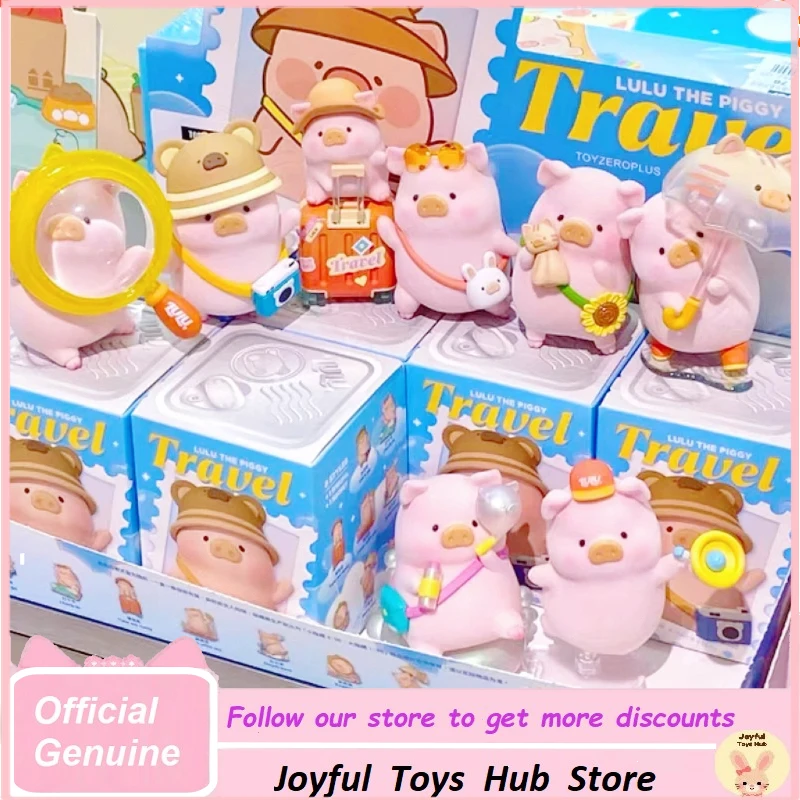 

Genuinee Lulu Pig Travel Series слепая коробка милый мультфильм загадочные коробки Декор куклы настольный орнамент игрушки для девочек подарки сумка кулон
