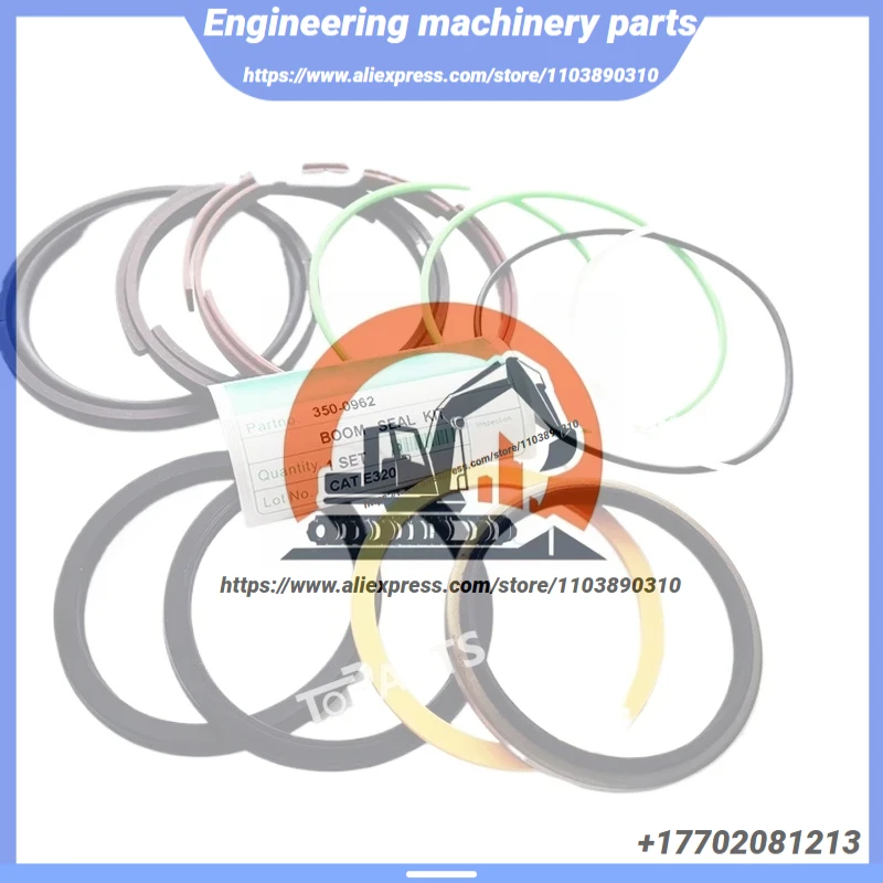 

Ремкомплект уплотнений рычага гидравлического цилиндра экскаватора CAT E320 350-0962