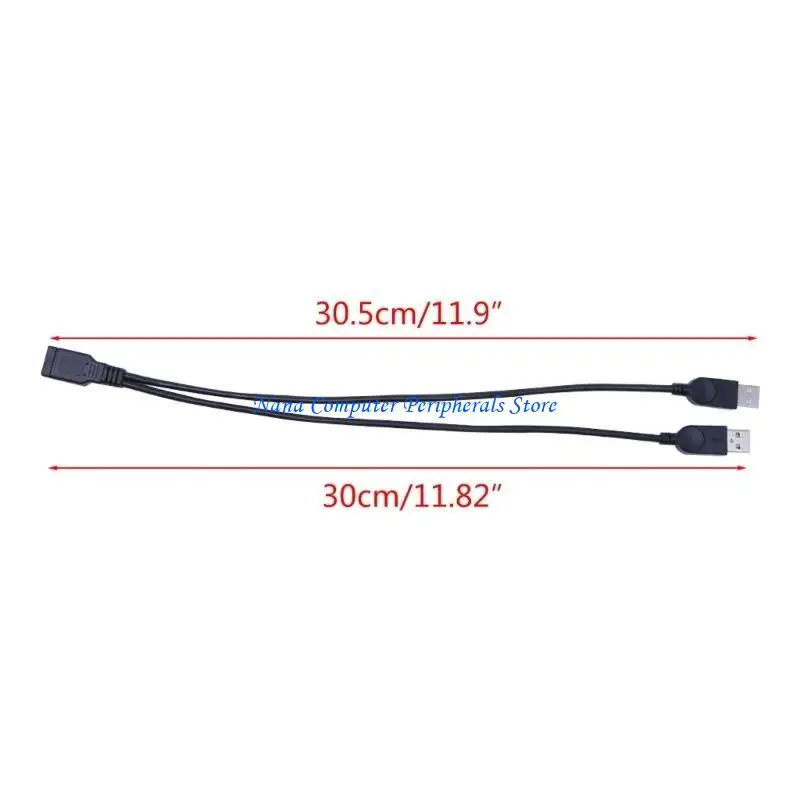 F68C USB 2.0 TIPO A 1 A DUAL USB MOLO PARA POWER DATOS EXTENSIÓN CORDA ADA