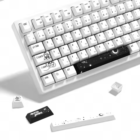 KBDiy 139 Keys/Set Outer Space Japanese Keycaps for Mechanical Keyboard Keycap PBT Cherry Profile Custom for GMK67 GMK87 GMK61