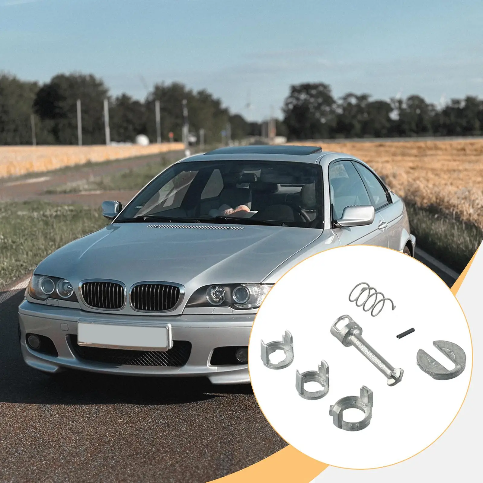 

Профессиональный комплект для ремонта металлического цилиндра замка двери для BMW E46 325ci 328ci 330ci (седан, туринг, купе), автозапчасти