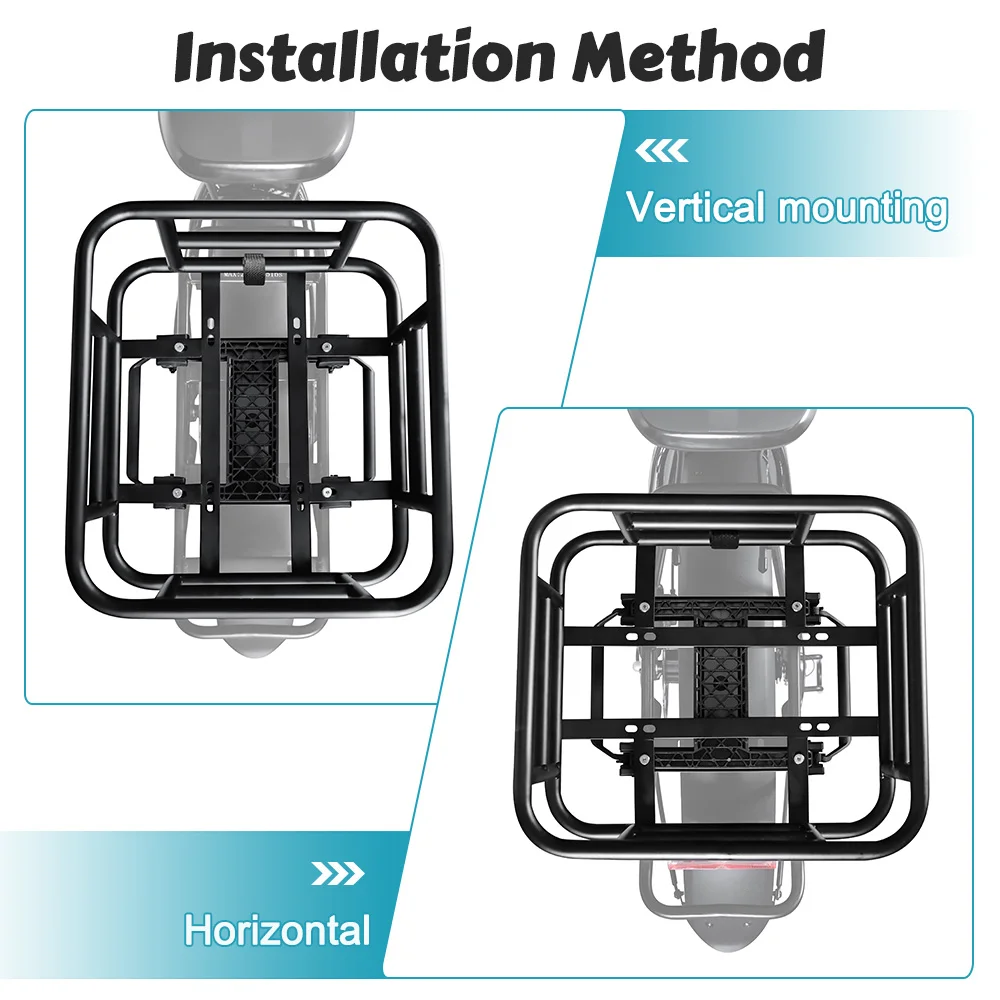 Hinten Fahrrad Korb Fahrrad Gepäckträger Tasche Quick ReleaseFron E-Bike Korb Fahrrad Körbe Hinten Rack für OutdoorTravel Shopping – Detail 9