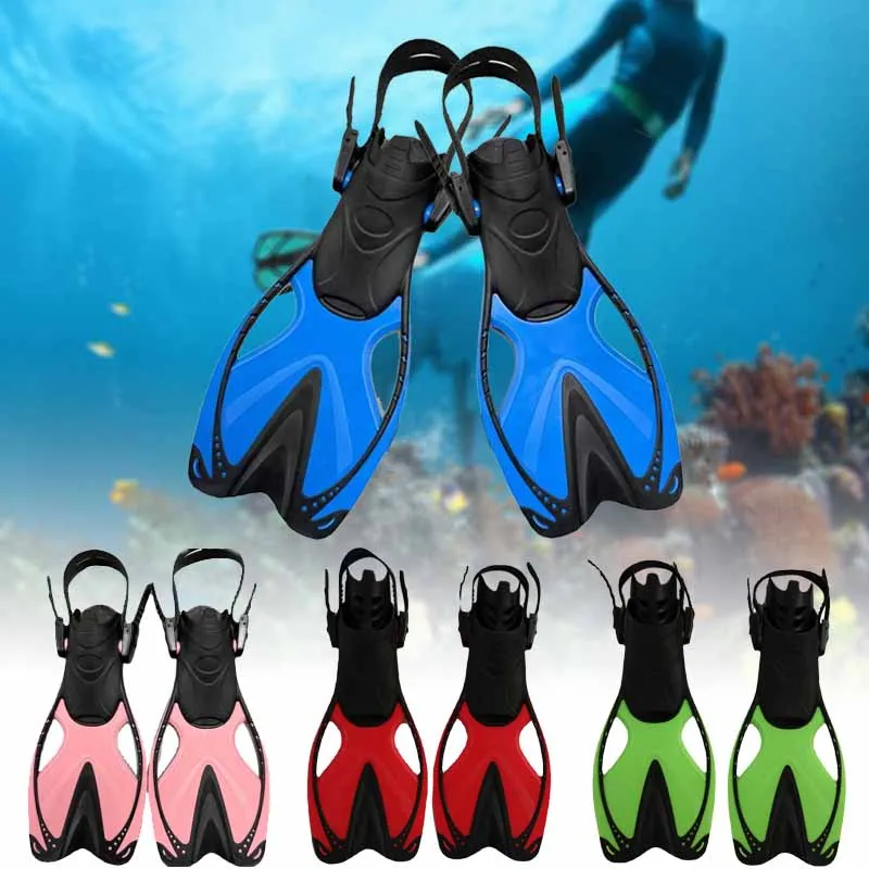 Long Diving Fins Hildren's Adjustable Swimming Fins Snorkeling Diving Equipment Outdoor Silicone Scuba Diving Shoes Men Women