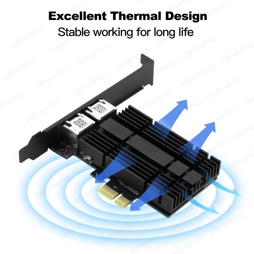 Karta sieciowa 2500Mbps PCIe do RJ45 Intel I226 2.5G Gigabit Ethernet Jedno/Dwupoortowa Karta Sieciowa 100/1000/2500Mbps do Komputera Stacjonarnego — zdjęcie 6