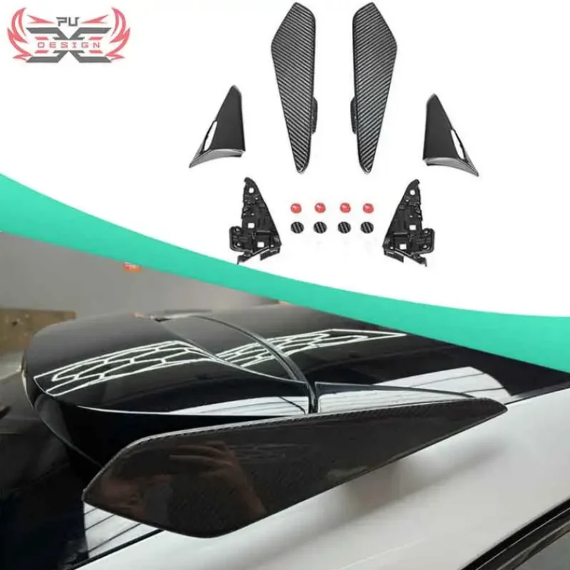 GT Style Dry Carbon Fiber Rear Roof Spoiler For Porsche Cayenne Coupe 9Y0 9YA 2018-Up Turbo Rear Windshield Spoiler Top Wing