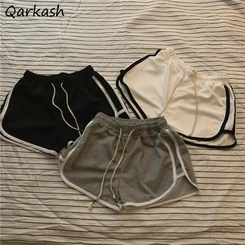 Spodenki do biegania damskie Baggy High Waist Streetwear Panelled Casual Summer Cool Simple Tender Home Fitness Mujer Harajuku Daily New