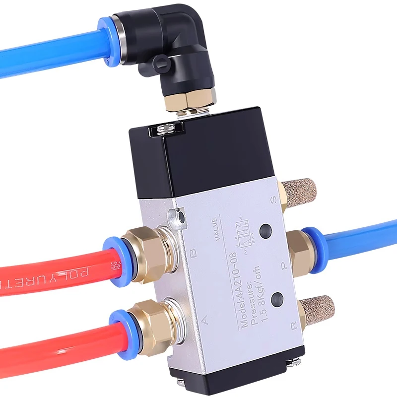 5 Way 2 Position Single Head Air Control Valve 4A110-06 4A210-08 4A310-10 4A410-15 4A120-06 4A220-08 4A320-10 4A420-15