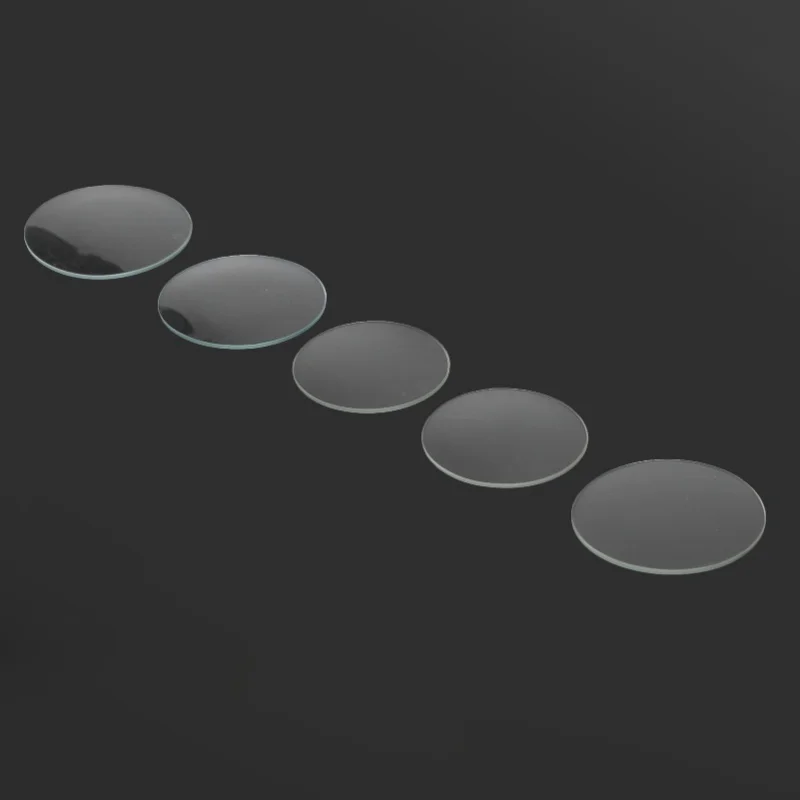 34Pcs Watch Glass Lens Mineral Convex Surface Concave Back Arch Measuring Cup Lid 16-32.5mm