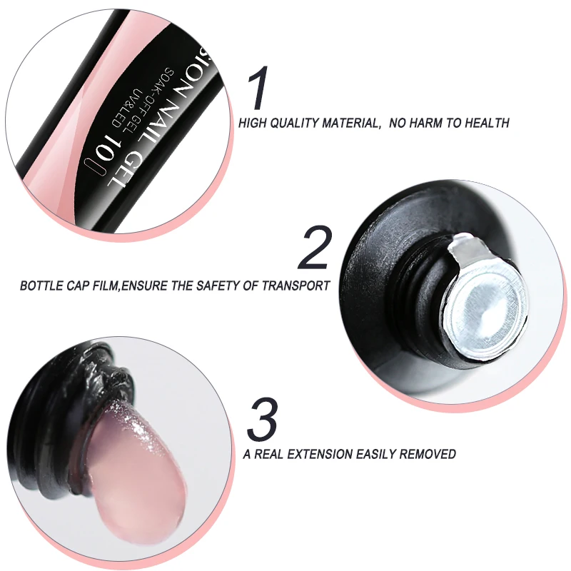 Arte Clavo 2pcs/Set 15ml Jelly Nail Extension Gel Pink White Clear Quick Building UV LED Gel Nails Finger Extensions Nail Art