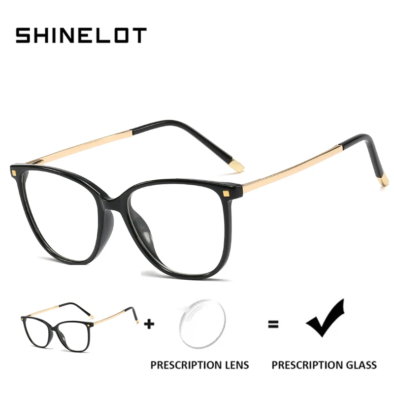 

SHINELOT 92151 Women Myopia Eyewear Eye Protecting Prescription Eyeglasses Female ADD Progressive Reading Glasses