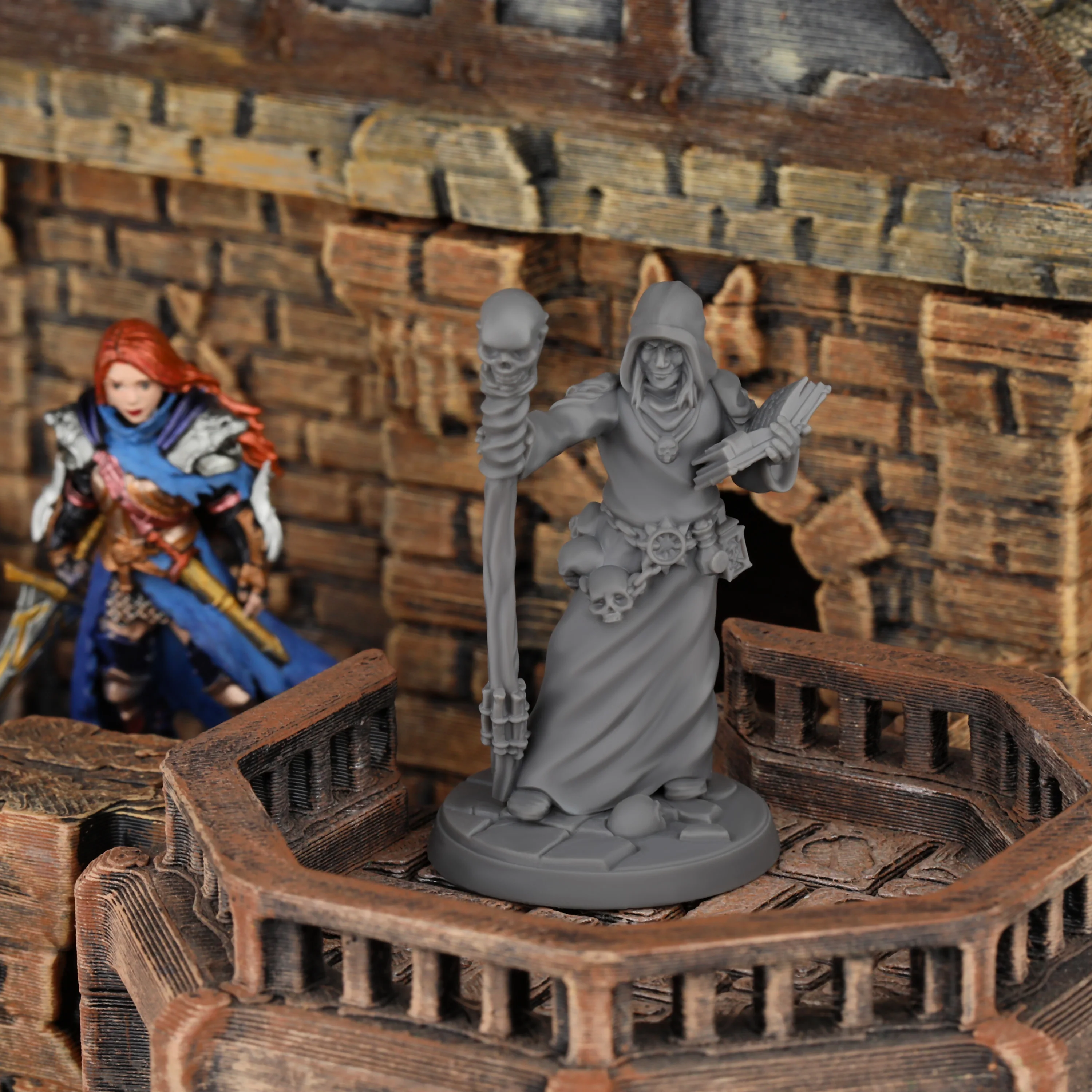 25mm Necromancer Miniature - Tabletop RPG Mage Figure, Collector's Choice,  TTRPG Gift for Friends