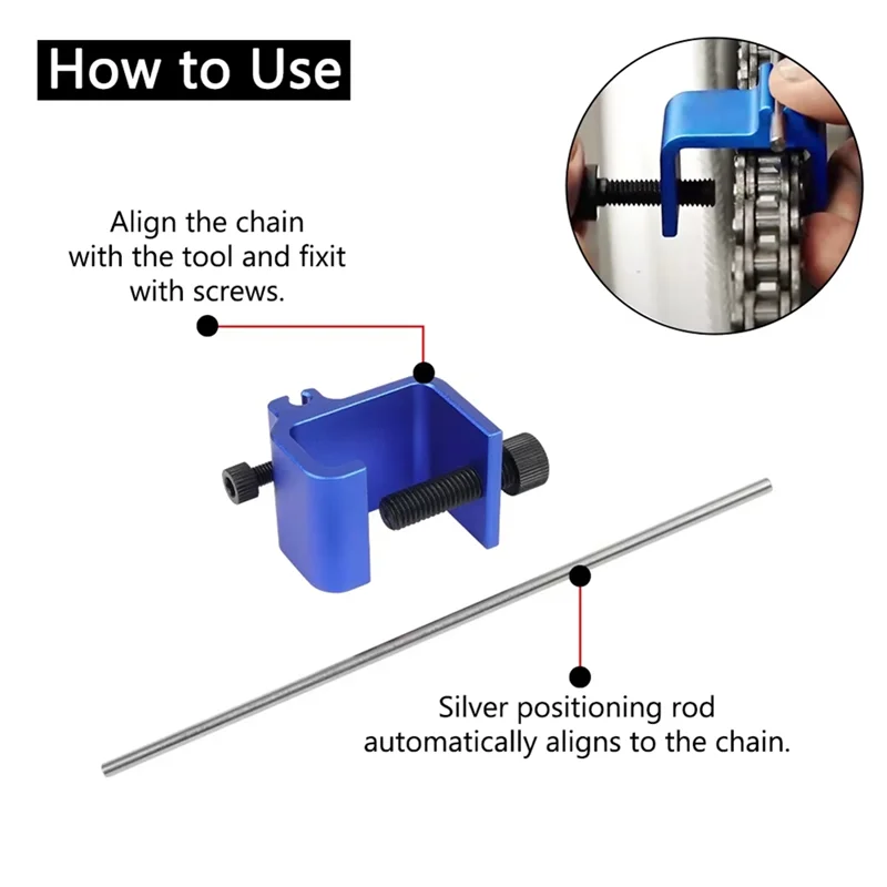 

NEW-Quick Accurate Alignment Tool Motorcycle Chain Alignment Tool Aluminium Alloy Sprocket Chain Repair Parts Tool