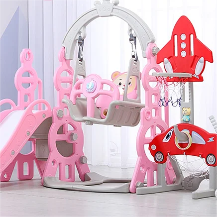 Children's slide indoor home multi-functional slide swing combination small amusement park baby toy thickened