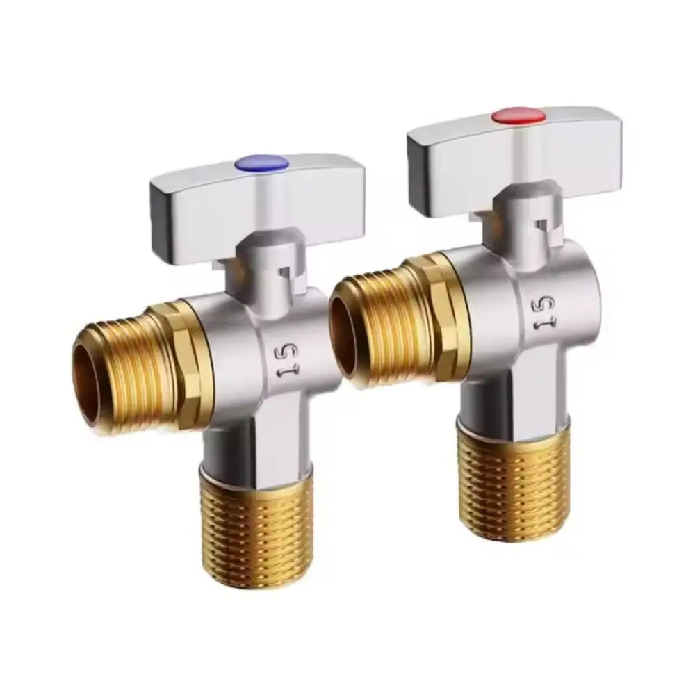 Large Flow Water Stop Valves Inlet Ball Valves Bathroom Kitchen Sink Stop Valve Connection Water Pressure Regulator