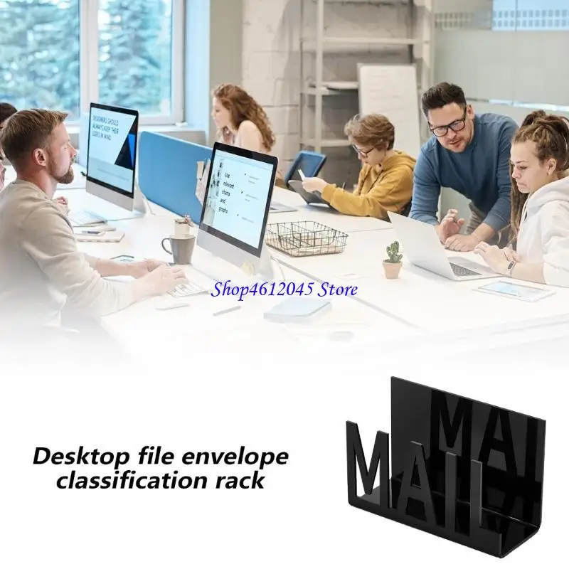 

L69A Set of 2 Convenient Acrylic Letter Holder Desktop File Sorter Practical Document for School and Office Use