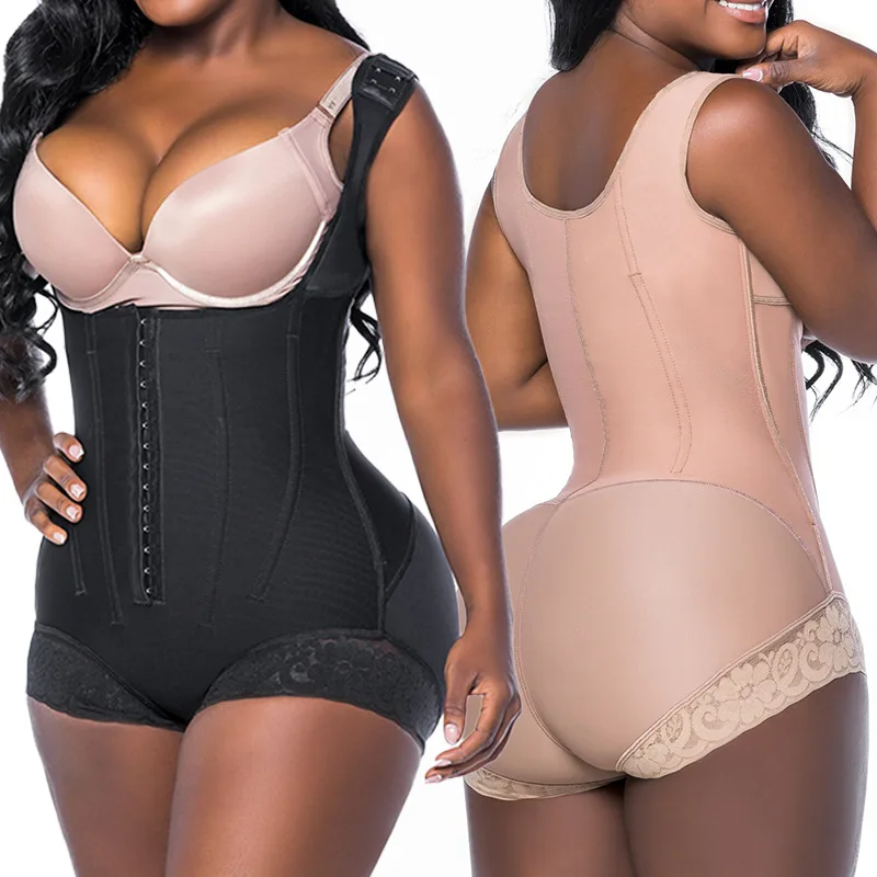 Fajas Colombianas Girdles Bodysuits Shapewear Postpartum BBL Corset High Compression Waist Trainer 9 Steel Bone Full Body Shaper