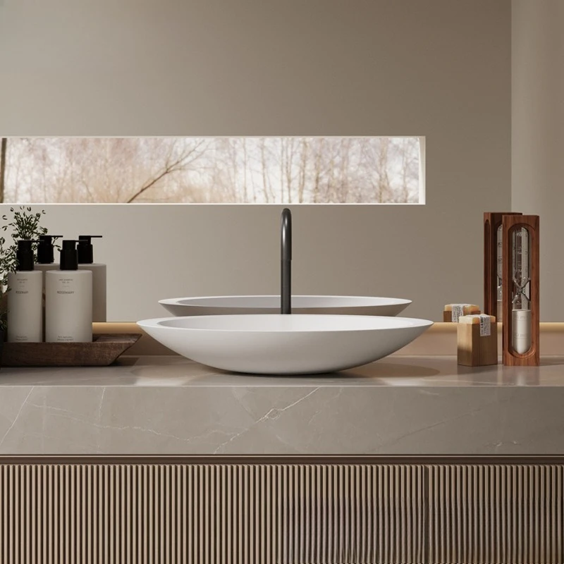 Kunststein, integriert, Waschbecken, Badezimmer, Toilette, Haushalt