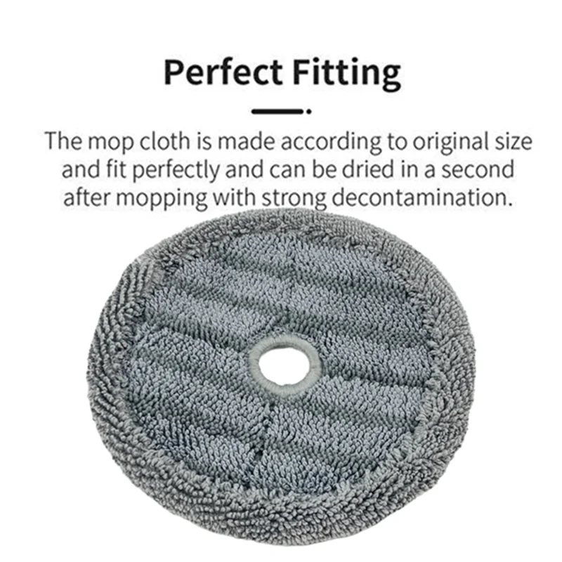M02K-4PCS Vacuum Mop Pad For Dreame R10 /R20/T30/V12S/V16S/V15 Pro/T20 Pro/H20/H30 Pro Replacement Parts Vacuum Mop Cloth view 4