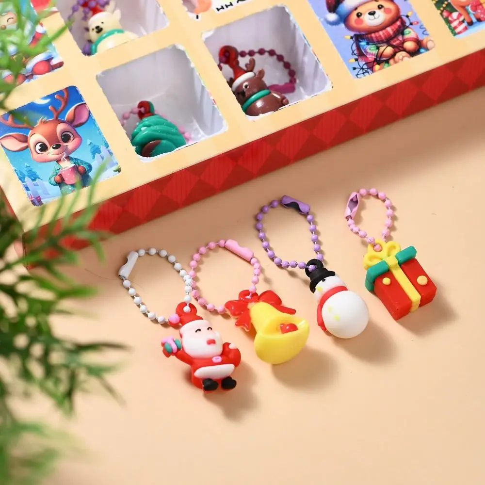 Kapybala Anime Doll Keychain Santa Claus Christmas Tree Christmas Dolls Cartoon Pendant Kawaii Lovely Cartoon Mini Model Toy
