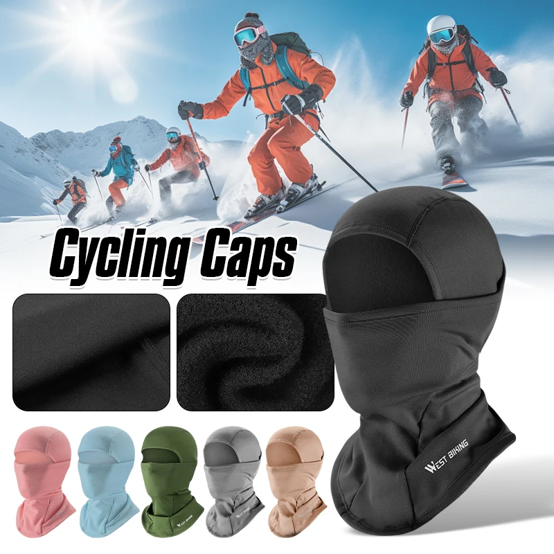 

West Biking Winter Balaclava Cycling Full Face Mask Warm Outdoor Sports Motorcycle Ski Fishing Hunting Mask Fleece Scarf Cap New