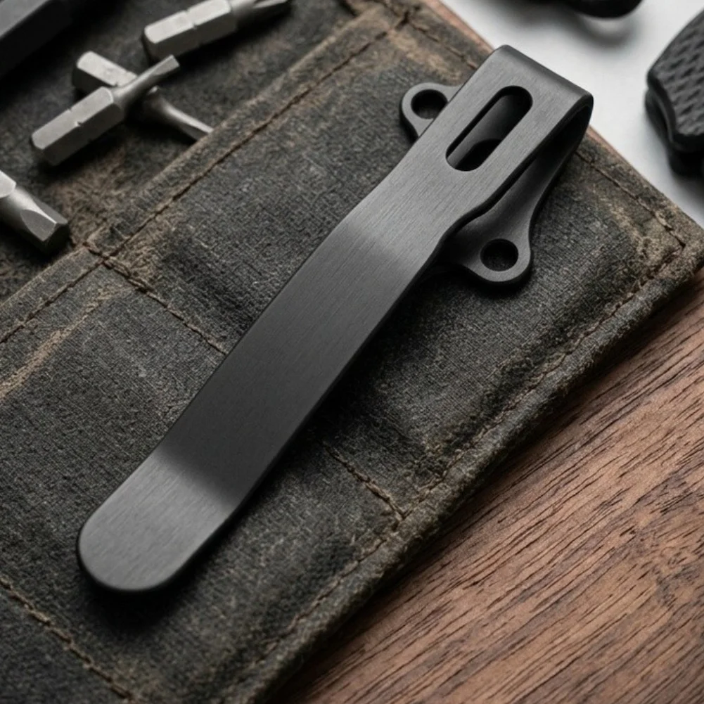 Engineered Titanium Pocket Clip for Demko AD20 AD20.5 Knives to Maintain Blade Readiness and Pocket Integration