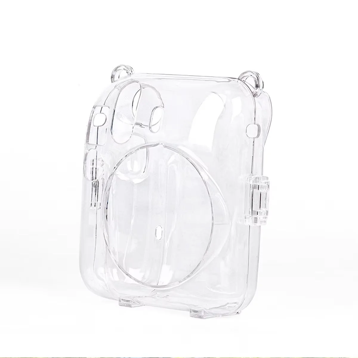 Clear Camera Case for Fujifilm Instax Mini 12/13 – Includes Stickers and Shoulder Strap