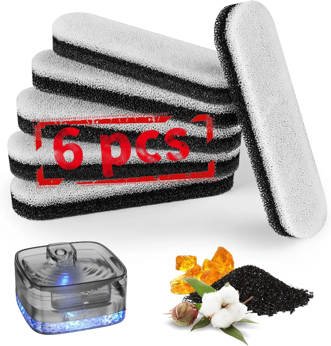 

Dog Water Fountain 256oz, Large Automatic Pet Water Dispenser with Filter & Cleaning Tool for S-L Dogs and Cats