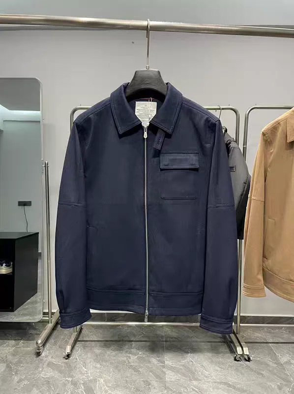 

Ele Casual Men's Jaet with Stand Collar Busin Sle Autumn Winter Outerwear for Middle-Aged Men Stand Fit MHTO