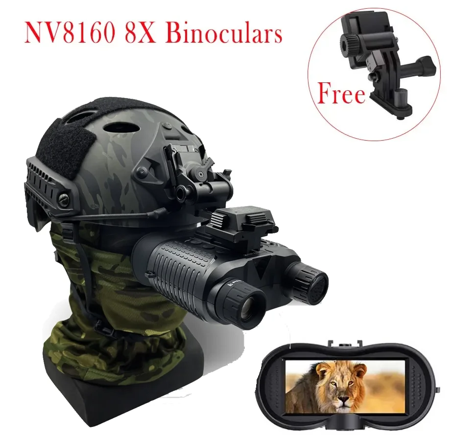 NV8160 8x Digital Night Vision Binoculars HD 1080P Infrared Head Mount Hunting Telescope 400m Surveillance Camping Equipment