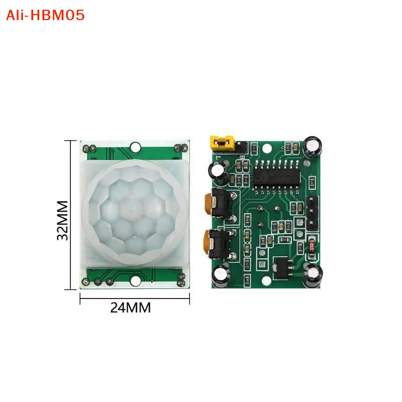 (HB05)HC-SR501 Sensor Adjust IR Pyroelectric Infrared PIR Human Infrared Motion Detector Module For For Raspberry Pi + Case