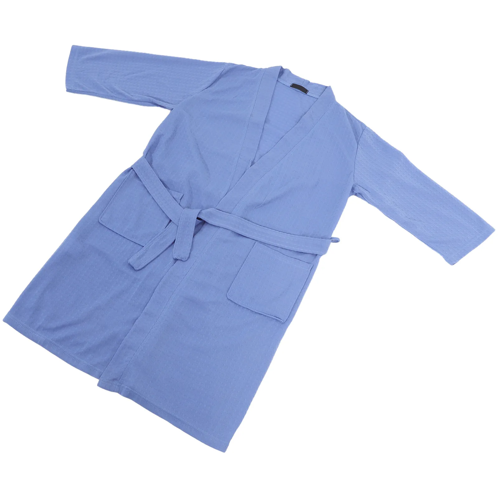 

Premium Absorbent Bathrobe Long Sleeve Waffle Texture Soft Comfortable Home Spa Salon Travel Shower Robe Gown Dressing Robe