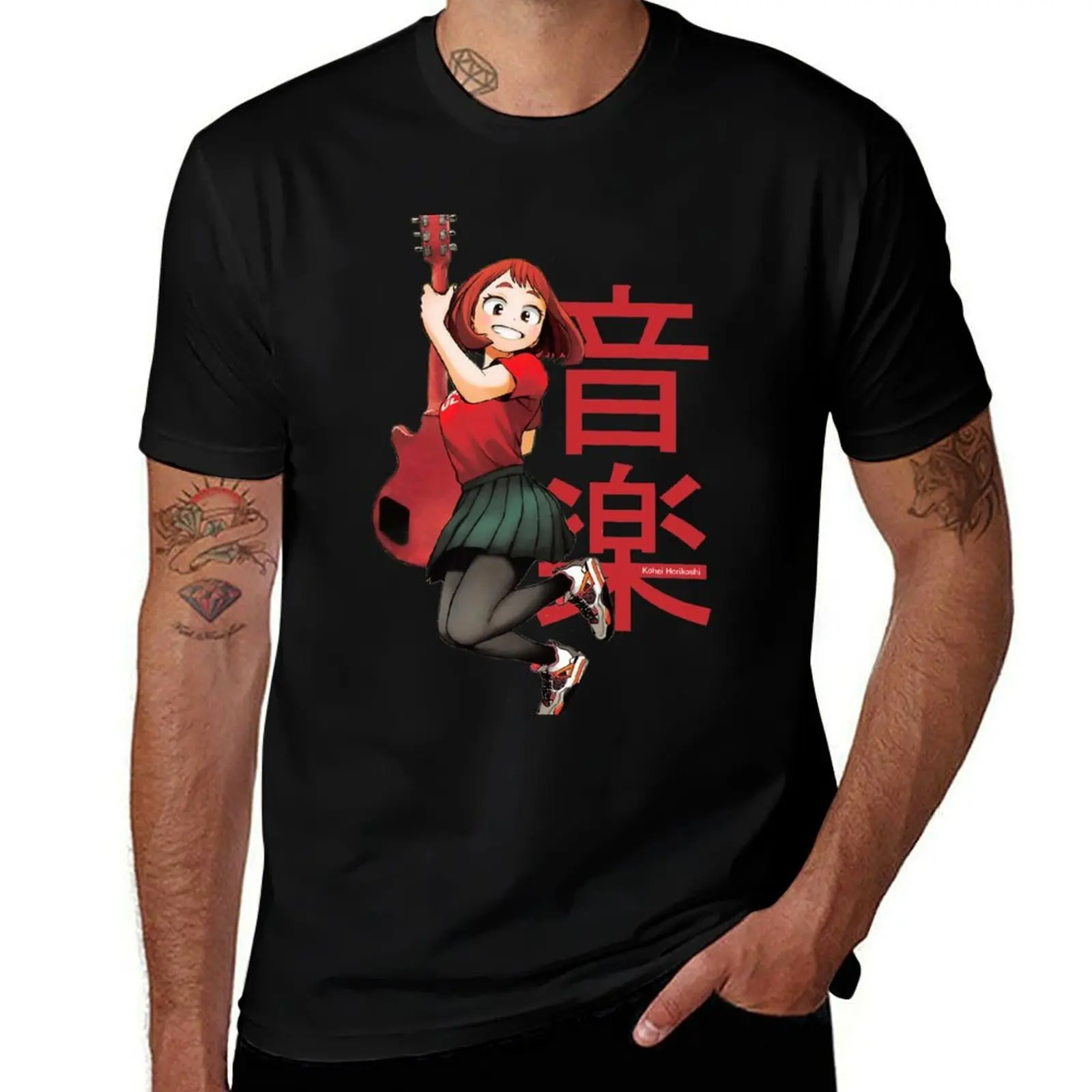 

ochako uraraka guitarist big T-Shirt High Quality Durable T-Shirt