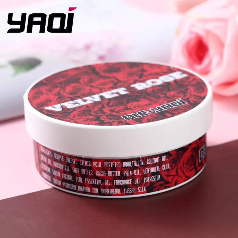 YAQI Creme de Barbear Veludo Rosa Atisan 170g Sabonete de Barbear Para Homens