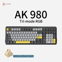 AJAZZ AK980 Gaming Keyboard Wireless Bluetooth 2.4G Receiver Lighting RGB