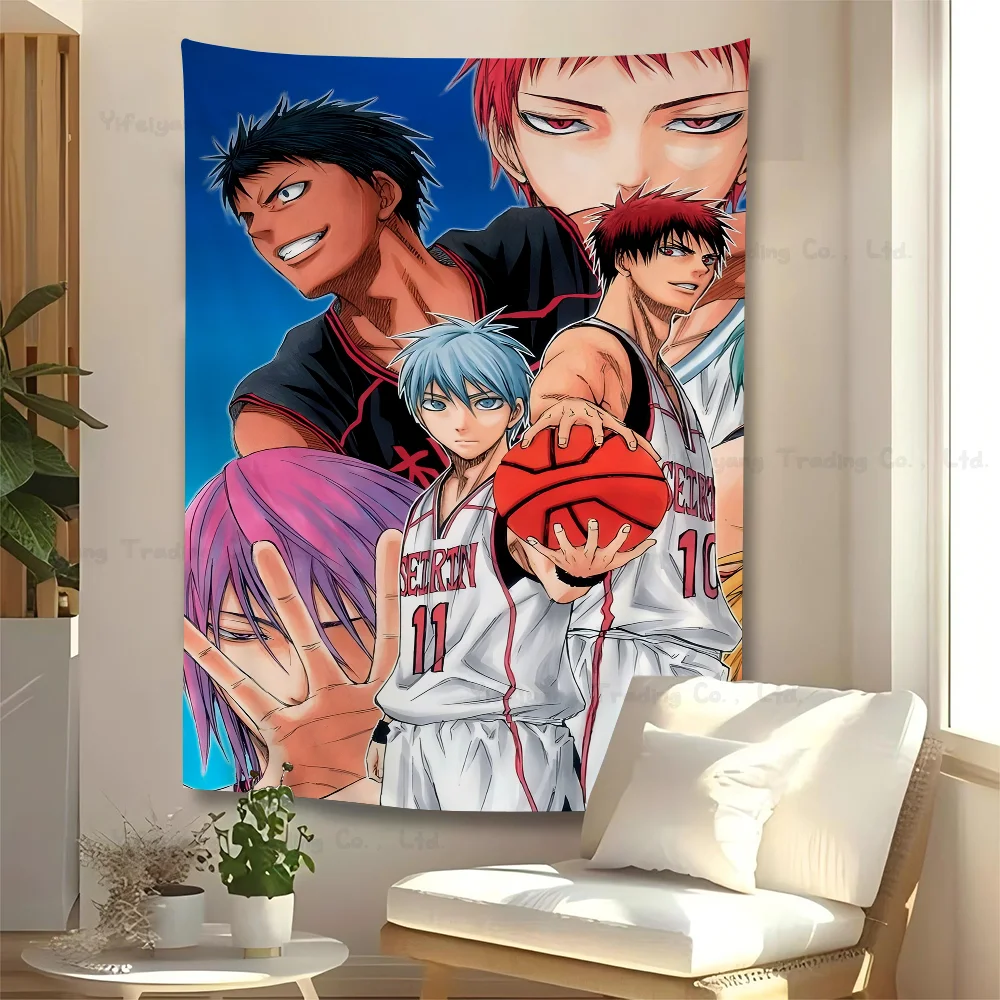 Kuroko S Basketball Colorful Tapestry Wall Hanging Hippie Flower Wall Carpets Dorm Decor Wall Art Decor