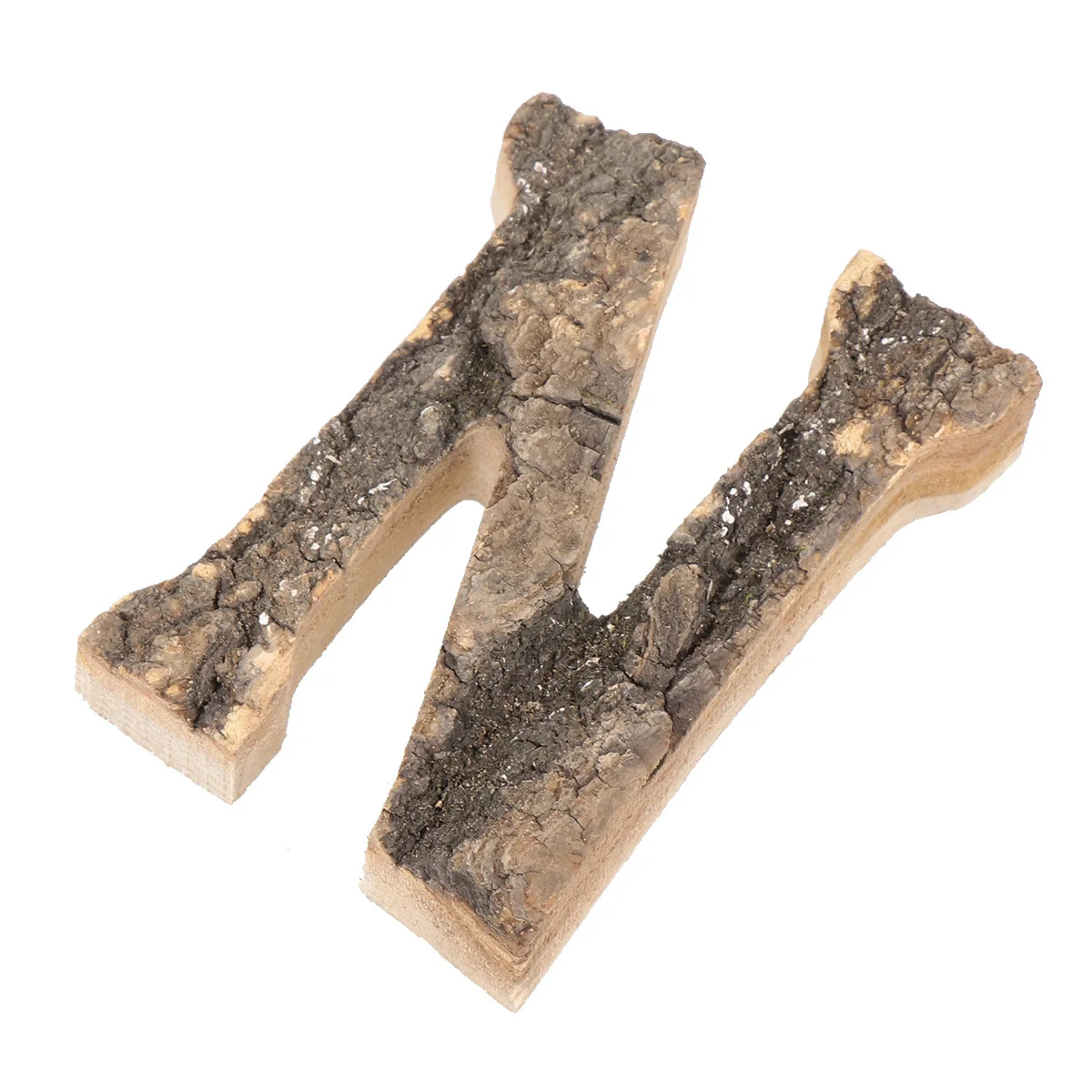 1 قطعة نمط لحاء شجرة الإنجليزية رسالة زخرفة خشبية خمر المنزل عباءة كونترتوب زخرفة شجرة النباح حلية #5