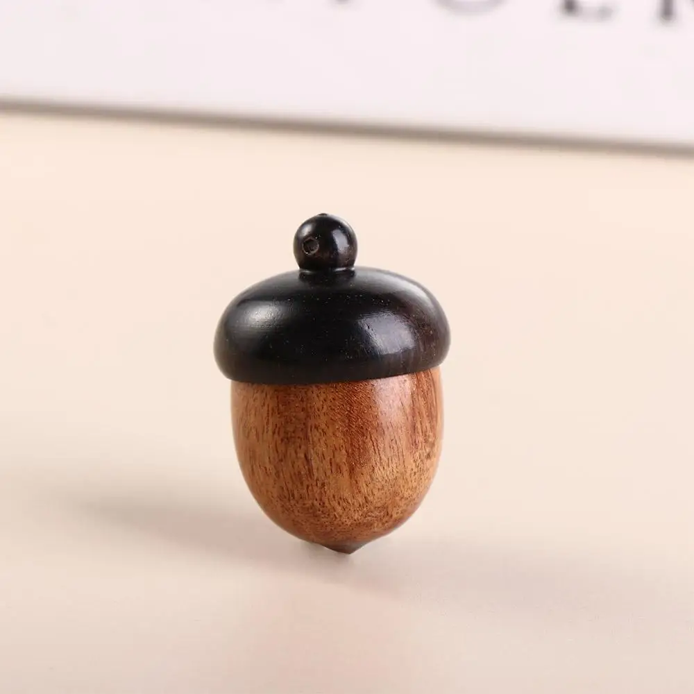 Capsules Organizer Box Acorn Shape Medicine Tablet Container Portable Mini Medicine Sandalwood Case Car Pendant Bottle