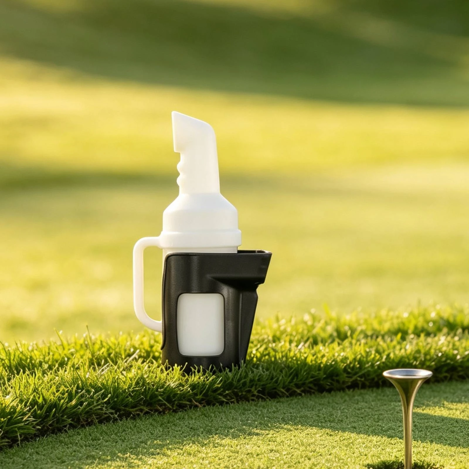 Golf Cart Accessory Sand Bottle with Bracket Low Profile Divot Repair Bottle for Golf Course and Fairway Use