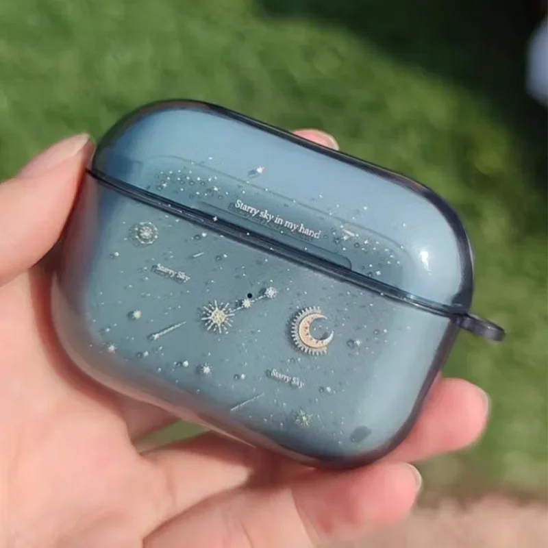 Cute Space Planet Earphone Case For Airpods 4 Pro Star Moon Starry Sky Luxury Soft TPU Cover for Airpods 4 pods 2 Earphone Cases