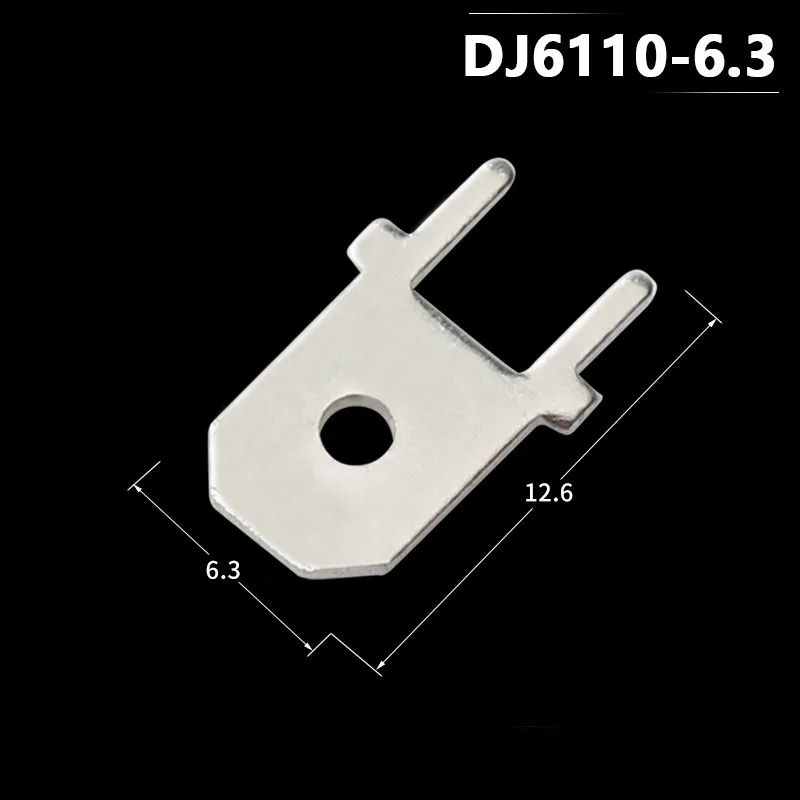 50/100pcs 6.3 Circuit board insert 6.3mm PCB soldering terminal  s Circuit board insert thickness 0.8 PCB welding sheet