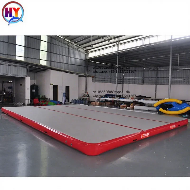 Custom High Quality 12x12m Gym Air Floor Mat Inflatable Tumbling Track for Dance Training