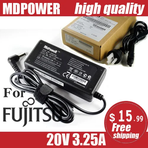 

For Fujitsu SIEMENS 20V 3.25A PA-1650-65 ADP-65HB AD S26113-E519-V55 Li3710 Laptop Power supply AC Adapter Charger Cord