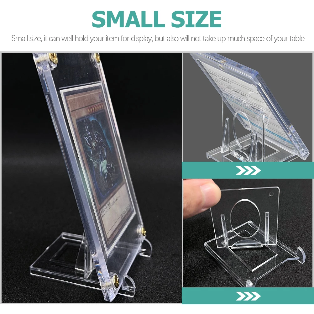 

6pcs Plastic Easels Holder Display Stand Clear Card Stand Adjustable Plate Holder Small Decorative Easel For Photos Art