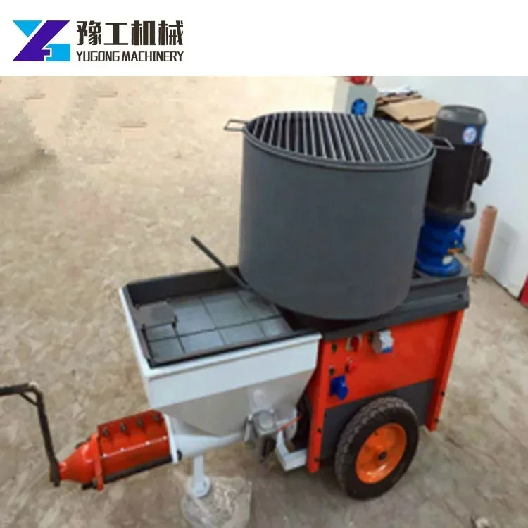 Electric Diesel Cement Plaster Spraying Machine Small Wall Spray Gun Mortar Spray Machine