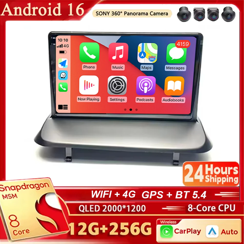 Image of Android 16 Für Peugeot 5008 3008 2009-2015 Stereo Autoradio Multimedia-Videoplayer GPS AI-Sprachsteuerung CarPlay 2K QLED 4G