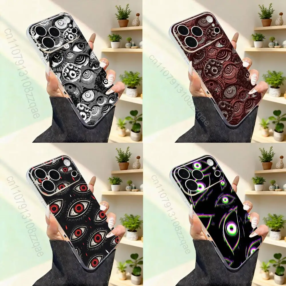 

Horror Scary Face Eyes For iPhone 17,16,15,14,13,12,11,Pro,Max,Plus,Mini,SE4,E Magnetic For Magsafe Wireless Phone Case