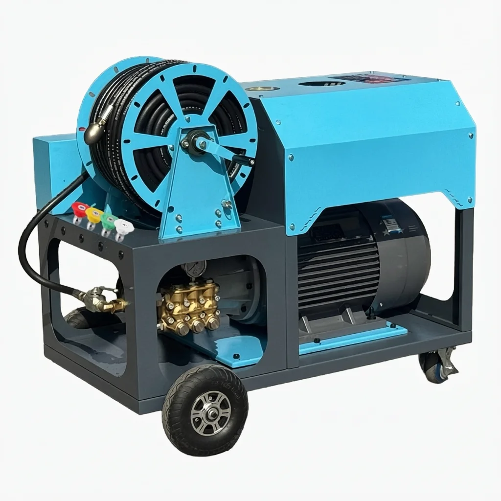 Water Energy DLKSS Series 130Bar -600Bar /30-120LPM Electric Pressure Washer Drain Pipe Cleaning Machine Sewer Jet Machine