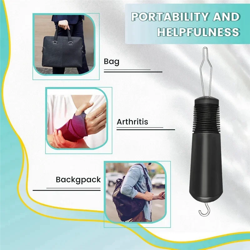 Dress Zipper Pull Helper With Non-Slip Grips To Help With Shirts, Coats, Button Hook Aids For The Elderly And Arthriti
